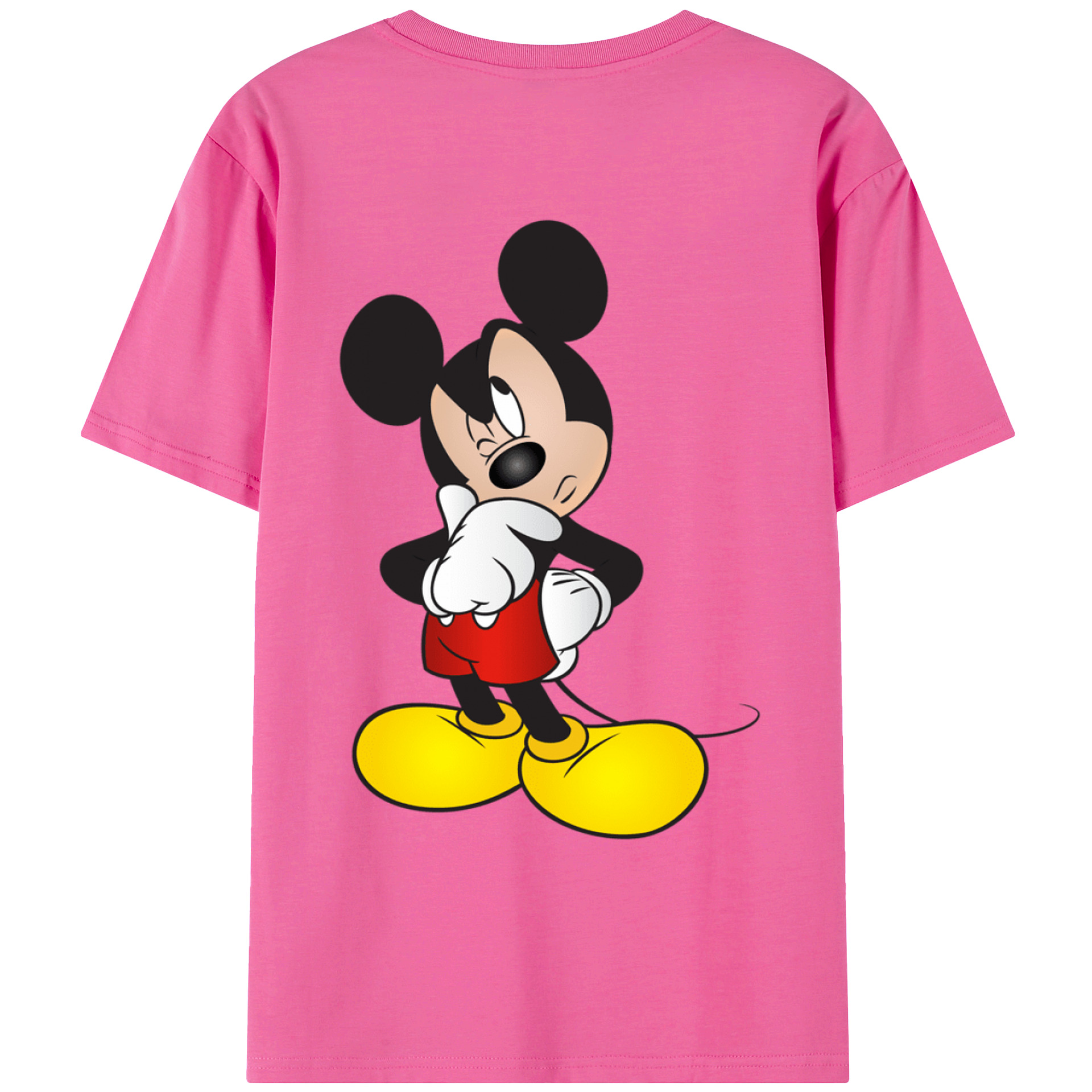 （画像用） ミッキーマウス Mickey Mouse レディース半袖Tシャツ(バックプリント)